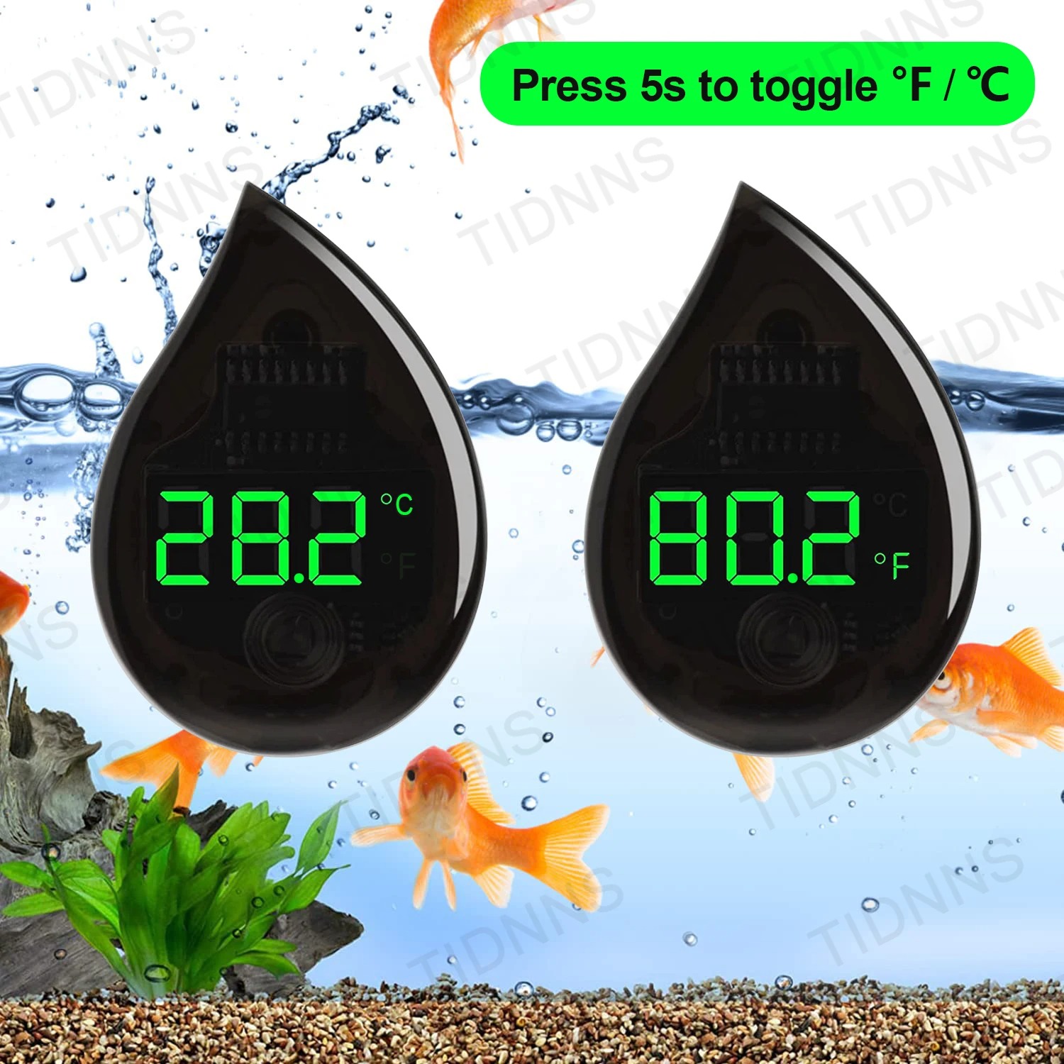 Marine Aquarium Glue - Aquarium zelfklevende thermometer LCD digitale mini-thermometers