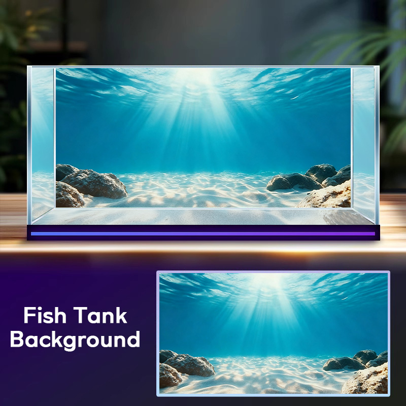 Marine Aquarium Glue - Blauwe zee, helder zand, achtergrondafbeelding voor